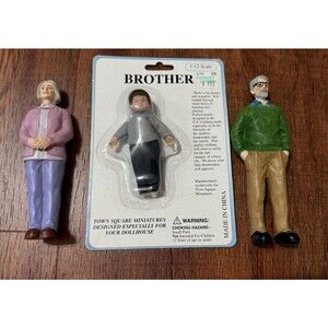 Vintage Town Square Miniatures Brother 1:12 NEW And Mayberry Street Grandparents